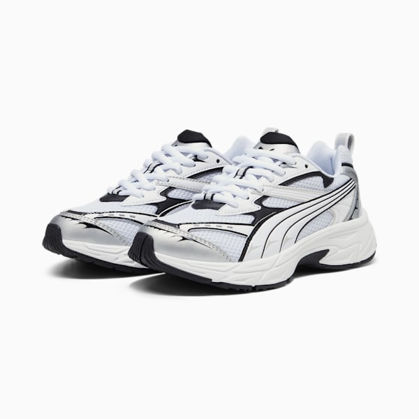 Morphic Base Youth Sneakers, Feather Gray-PUMA Black, extralarge-GBR