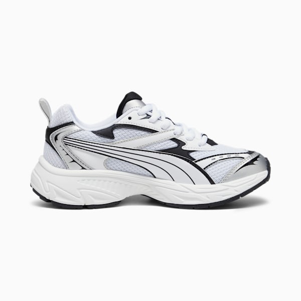 Morphic Base Youth Sneakers, Feather Gray-PUMA Black, extralarge-GBR