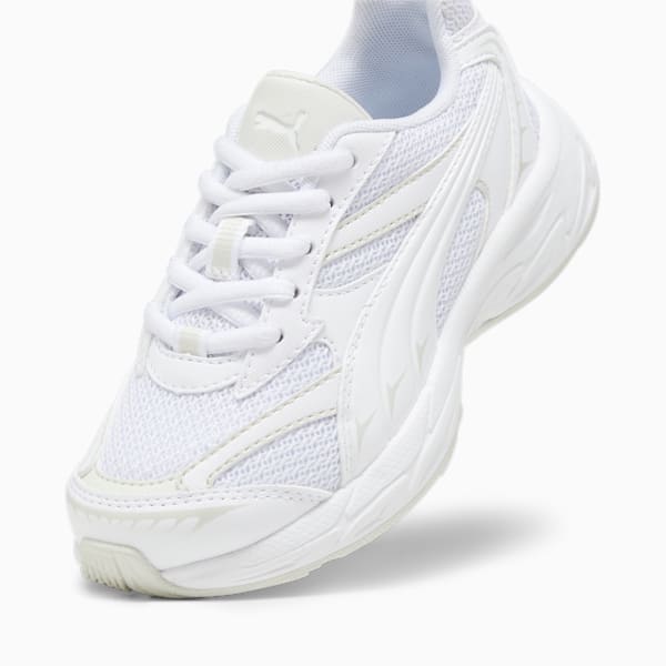 Morphic Basic Little Kids' Sneakers, PUMA White-Sedate Gray, extralarge