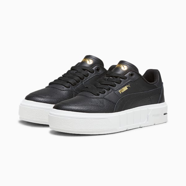 Tenis para jóvenes PUMA Cali Court de cuero, PUMA Black-PUMA White, extralarge