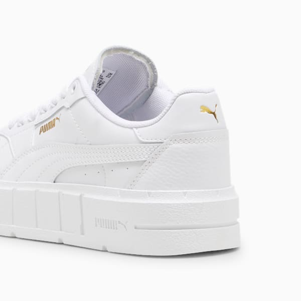 Tenis para jóvenes PUMA Cali Court de cuero, PUMA White-PUMA Gold, extralarge