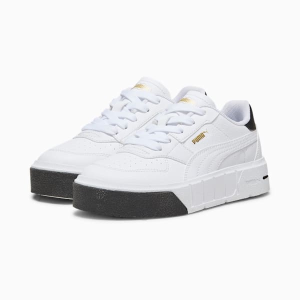 Zapatos deportivos para niños PUMA Cali Court de cuero, PUMA White-PUMA Black, extralarge