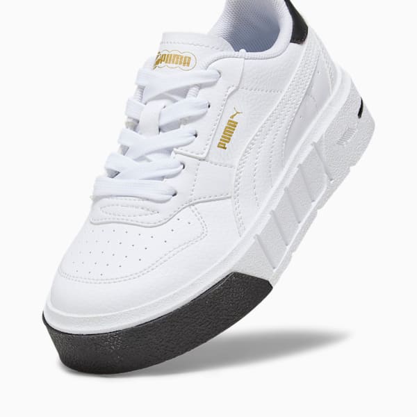 PUMA Cali Court Little Kids' Leather Sneakers, PUMA White-PUMA Black, extralarge