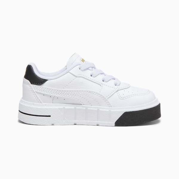 PUMA Cali Court Leather Toddlers' Sneakers, PUMA White-PUMA Black, extralarge