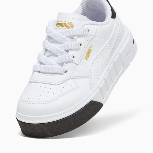 PUMA Cali Court Leather Toddlers' Sneakers, PUMA White-PUMA Black, extralarge