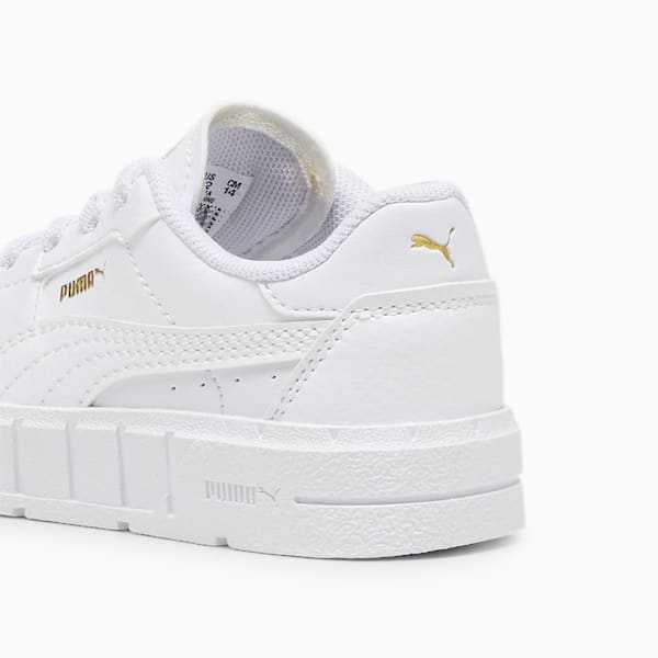 PUMA Cali Court Leather Toddlers' Sneakers, PUMA White-PUMA Gold, extralarge