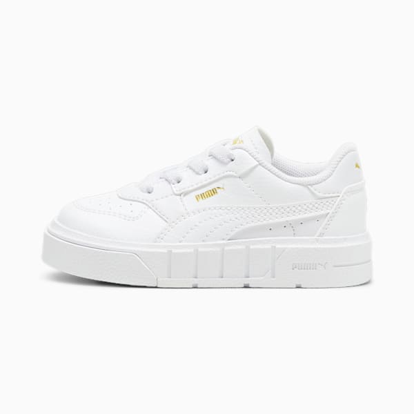 PUMA Cali Court Leather Toddlers' Sneakers, PUMA White-PUMA Gold, extralarge