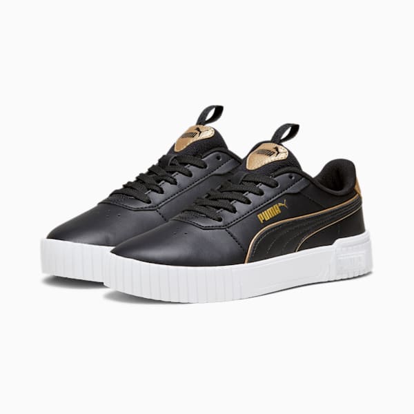Sneakers Carina 2.0 Pop-Up Metallics Enfant et adolescent, PUMA Black-PUMA Gold-PUMA White, extralarge