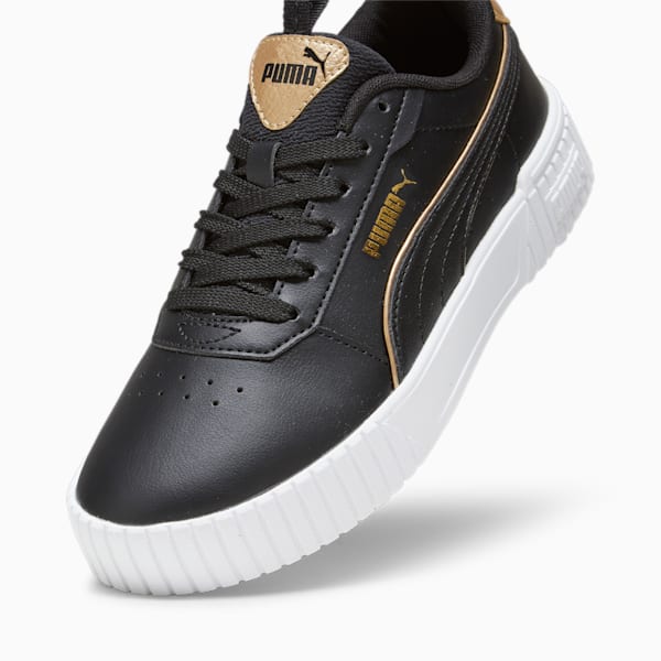 Carina 2.0 Pop-Up Metallics Big Kids' Sneakers, PUMA Black-PUMA Gold-PUMA White, extralarge
