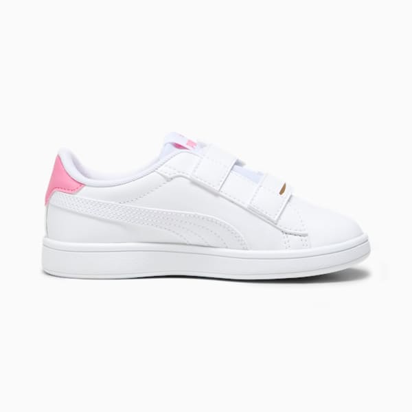 PUMA Smash 3.0 Owl Little Kids' Sneakers, PUMA White-Strawberry Burst-PUMA Black-PUMA Gold, extralarge