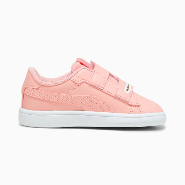 Tenis para bebés PUMA Smash 3.0 Owl, Peach Smoothie-PUMA Black-PUMA Gold-PUMA White, extralarge