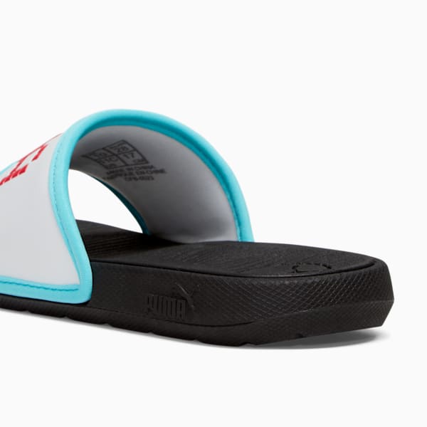 Cool Cat 2.0 Let's Play Little Kids' Slides, PUMA White-PUMA Red-Team Aqua-PUMA Black, extralarge