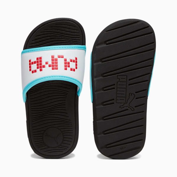 Cool Cat 2.0 Let's Play Little Kids' Slides, PUMA White-PUMA Red-Team Aqua-PUMA Black, extralarge