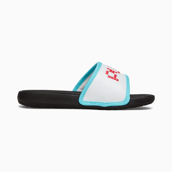 Cool Cat 2.0 Let's Play Little Kids' Slides, PUMA White-PUMA Red-Team Aqua-PUMA Black, extralarge