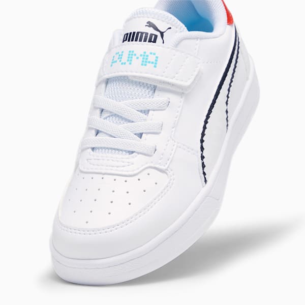 キッズ プーマ ケーブン 2.0 レッツ プレイ スニーカー17-21cm, PUMA White-PUMA Black-PUMA Red-Team Aqua, extralarge-JPN