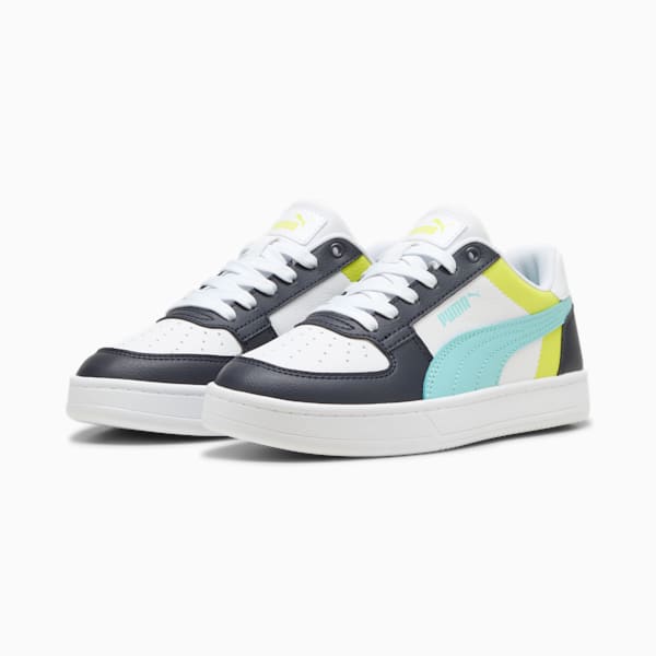 Tenis adolescentes Caven 2.0 Block, PUMA White-Safe Lake-New Navy, extralarge