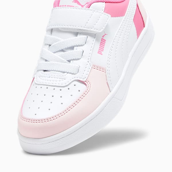 キッズ プーマ ケーブン 2.0 ブロック スニーカー 17-21cm, PUMA White-Silver Sky-Strawberry Burst, extralarge-JPN