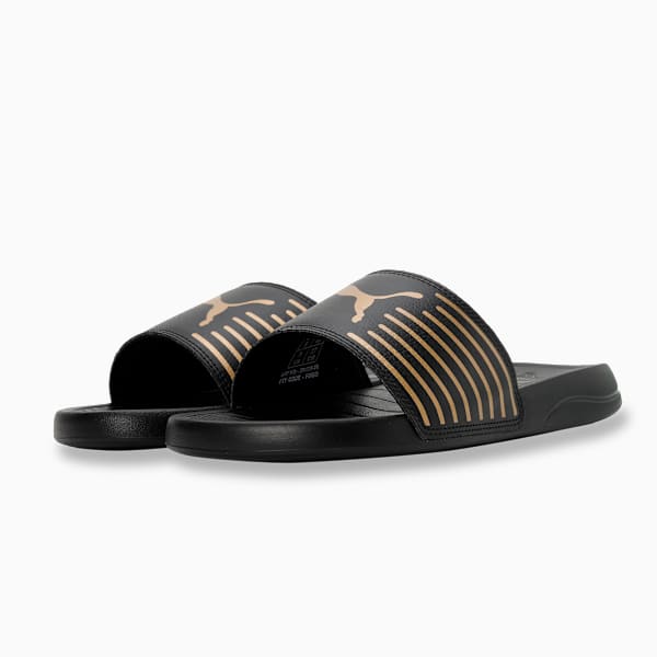 Geo Slides, PUMA Black-Metallic Gold, extralarge-IND