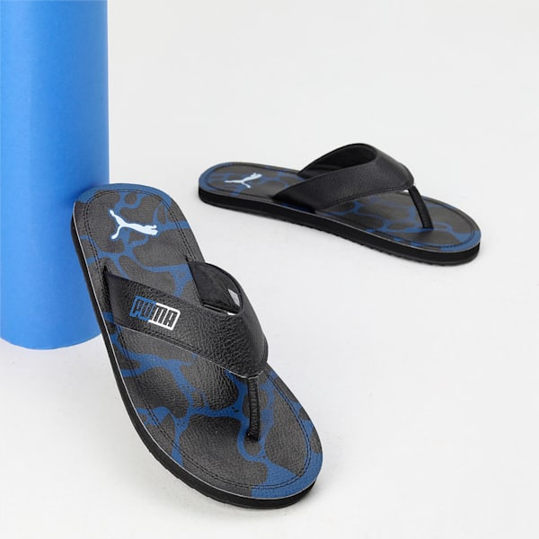 PUMA Fercat Men's Flip-Flops, Clyde Royal-PUMA Black-Nitro Blue, extralarge-IND