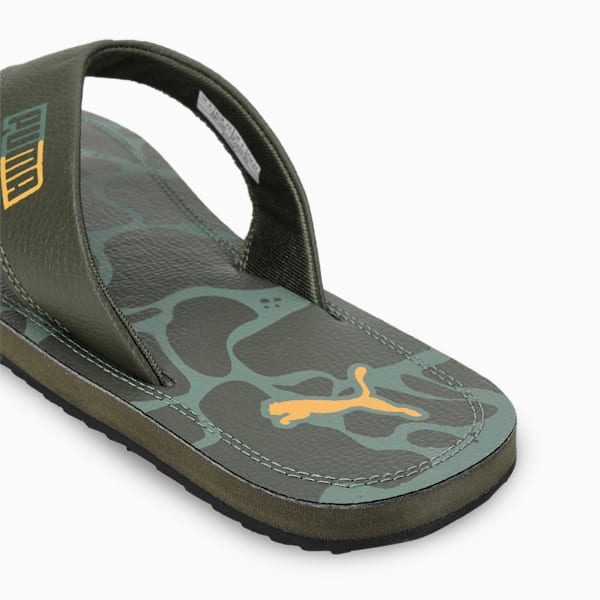Fercat Men's Flip-Flops, Eucalyptus-Green Moss-Amber, extralarge-IND