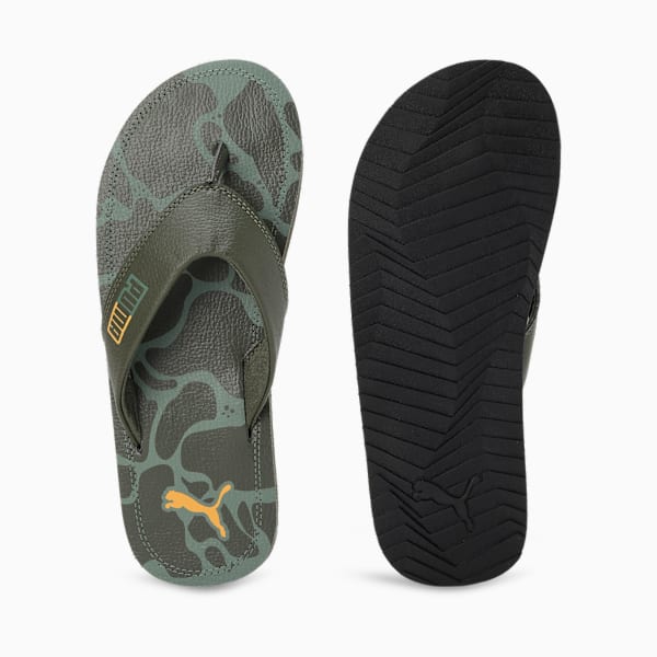 Fercat Men's Flip-Flops, Eucalyptus-Green Moss-Amber, extralarge-IND