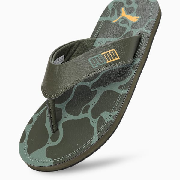 Fercat Men's Flip-Flops, Eucalyptus-Green Moss-Amber, extralarge-IND