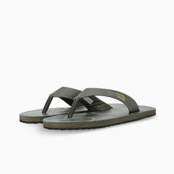 Fercat Men's Flip-Flops, Eucalyptus-Green Moss-Amber, extralarge-IND