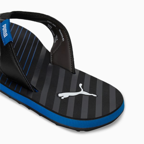 PUMA Plutoid Men's Flip-Flops, PUMA Black-Dark Coal-PUMA Team Royal, extralarge-IND