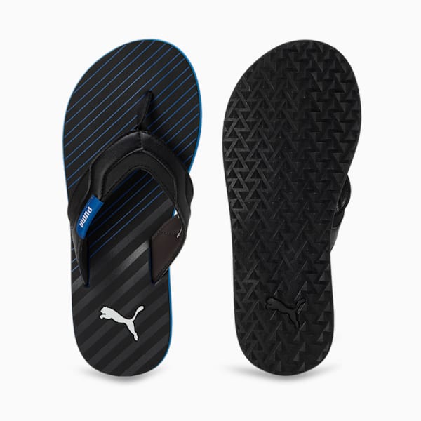 PUMA Plutoid Men's Flip-Flops, PUMA Black-Dark Coal-PUMA Team Royal, extralarge-IND