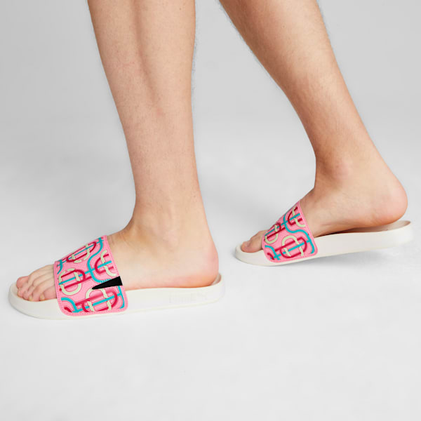 PUMA x PALM TREE CREW Leadcat 2.0 Slides, Strawberry Burst-Pinktastic-Spectra Green-Warm White, extralarge-IND