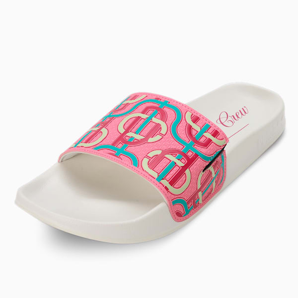 PUMA x PALM TREE CREW Leadcat 2.0 Unisex Slides, Strawberry Burst-Pinktastic-Spectra Green-Warm White, extralarge-IND