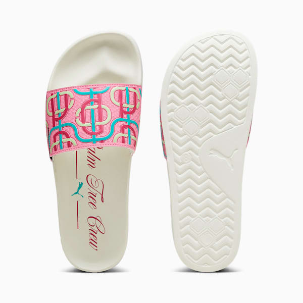 PUMA x PALM TREE CREW Leadcat 2.0 Men's Slides, Strawberry Burst-Pinktastic-Spectra Green-Warm White, extralarge