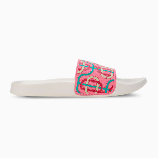 PUMA x PALM TREE CREW Leadcat 2.0 Unisex Slides, Strawberry Burst-Pinktastic-Spectra Green-Warm White, extralarge-IND