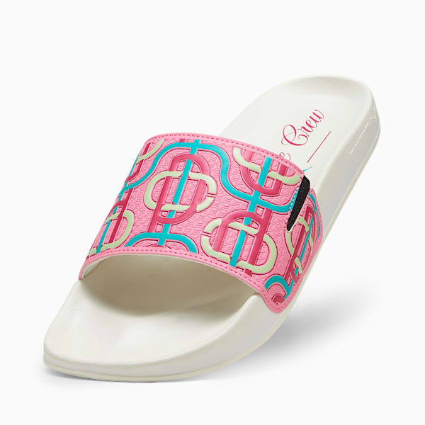 PUMA x PALM TREE CREW Leadcat 2.0 Men's Slides, Strawberry Burst-Pinktastic-Spectra Green-Warm White, extralarge