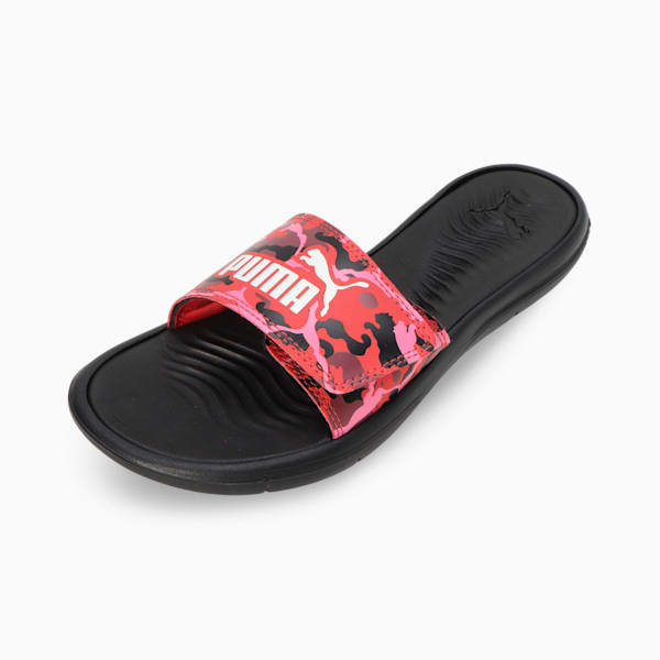 Ceres Women's Slides, PUMA Black-Dark Jasper-Astro Red, extralarge-IND