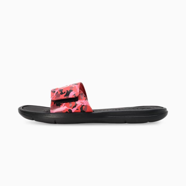 Ceres Women's Slides, PUMA Black-Dark Jasper-Astro Red, extralarge-IND