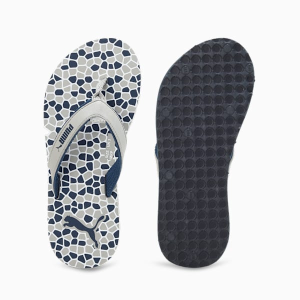 Everush Women's Flip-Flops, Inky Blue-Ash Gray-PUMA White, extralarge-IND