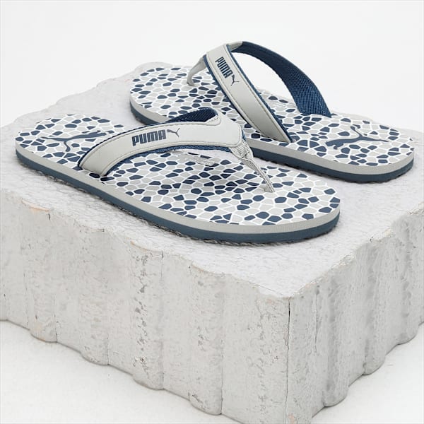 Everush Women's Flip-Flops, Inky Blue-Ash Gray-PUMA White, extralarge-IND