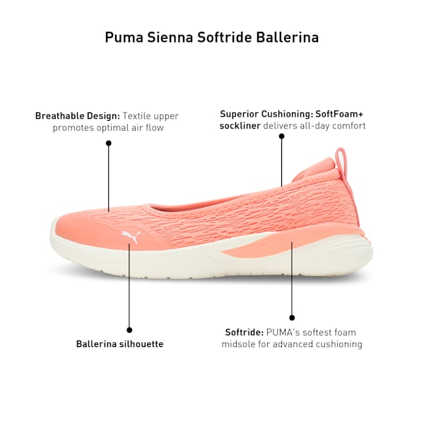 Sienna SOFTRIDE Women's Ballerina Shoes, Future Pink-Poppy Pink-Warm White, extralarge-IND