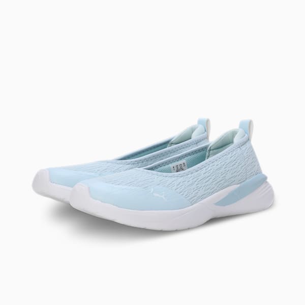 Sienna SOFTRIDE Women's Ballerina Shoes, Blissful Blue-Icy Blue-PUMA White, extralarge-IND