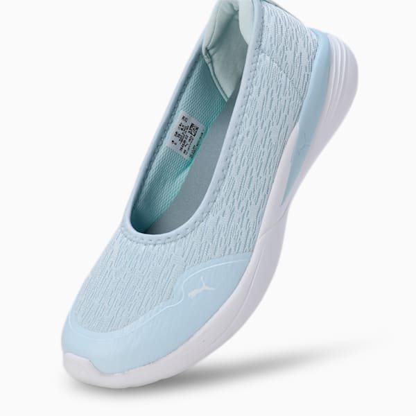 Sienna SOFTRIDE Women's Ballerina Shoes, Blissful Blue-Icy Blue-PUMA White, extralarge-IND