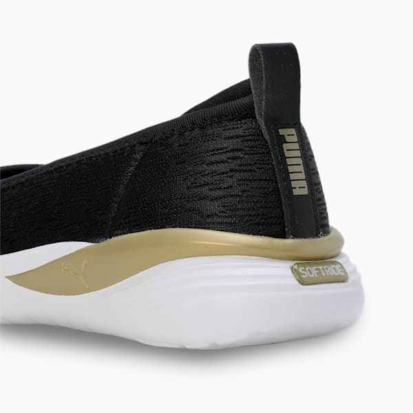 Sienna SOFTRIDE Women's Ballerina Shoes, PUMA Black-Metallic Gold-PUMA White, extralarge-IND