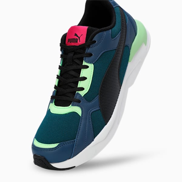 PUMA X-Ray Fluido Men's Sneakers, PUMA Black-Dark Denim-Fizzy Lime, extralarge-IND