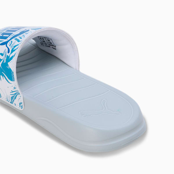 Popcat 20 Apexa Women's Slides, Platinum Gray-PUMA White-Racing Blue, extralarge-IND