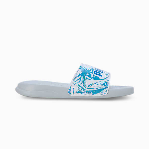 Popcat 20 Apexa Women's Slides, Platinum Gray-PUMA White-Racing Blue, extralarge-IND