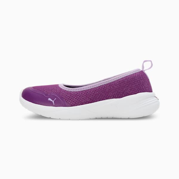 PUMA Sienna Softride Youth Slip-On Shoes, Purple Pop-Vivid Violet-PUMA White, extralarge-IND