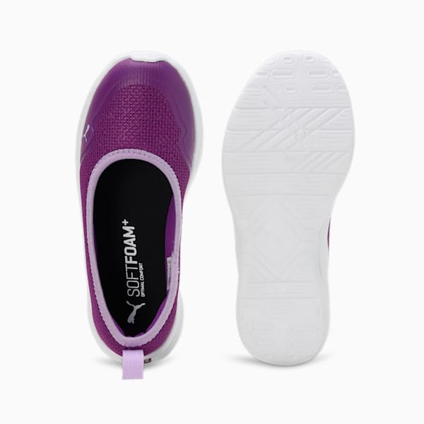 PUMA Sienna Softride Youth Slip-On Shoes, Purple Pop-Vivid Violet-PUMA White, extralarge-IND