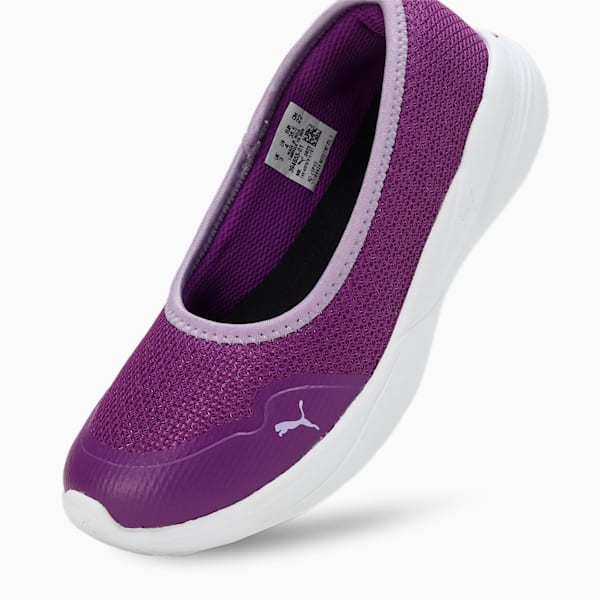 PUMA Sienna Softride Youth Slip-On Shoes, Purple Pop-Vivid Violet-PUMA White, extralarge-IND