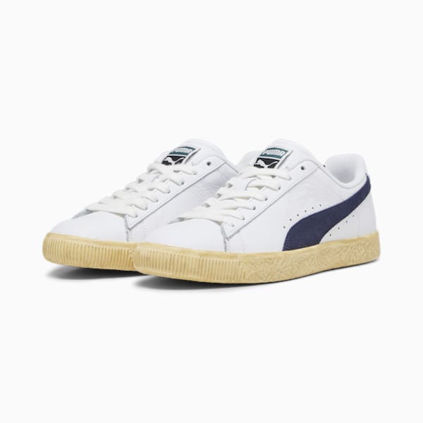 Clyde Vintage Unisex Sneakers, PUMA White-PUMA Navy, extralarge-IND