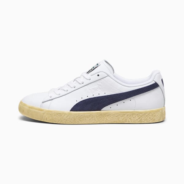 Clyde Vintage Unisex Sneakers, PUMA White-PUMA Navy, extralarge-IND